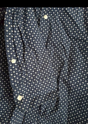 Düğmeli Lacivert Uzun Kollu Erkek Gömlek - Görsel 4