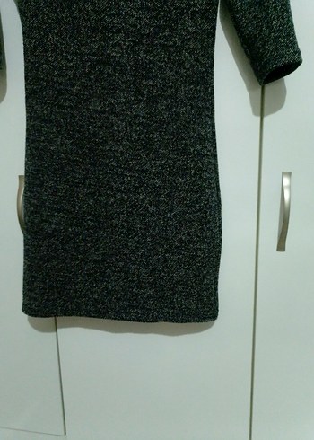 Gri Triko Midi Kadın Elbise - Görsel 5