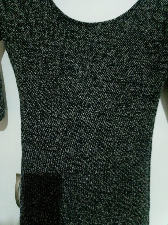 Gri Triko Midi Kadın Elbise - Görsel 2