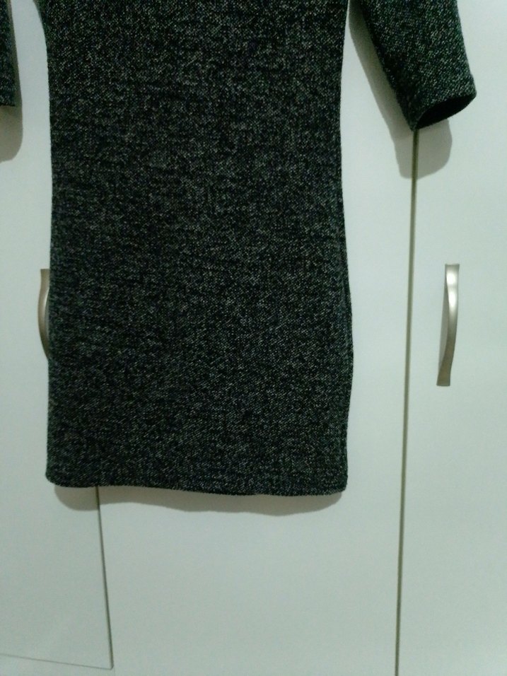 Gri Triko Midi Kadın Elbise - Görsel 5