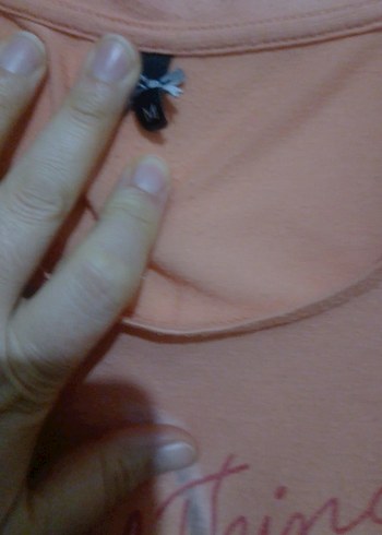 turuncu Baskılı  Kısa Kollu, Bol Kesim tişört - Görsel 3