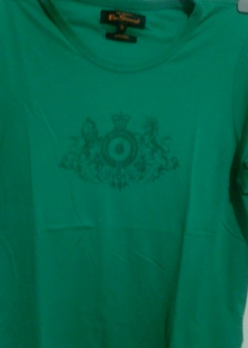 Pamuklu Yeşil Baskılı  Tişörtü - Görsel 2