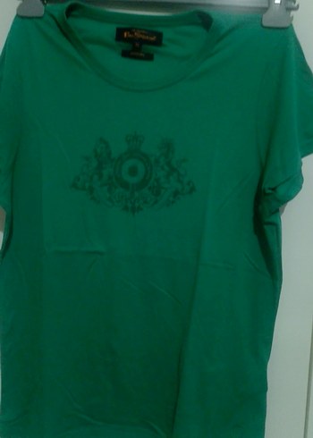 Pamuklu Yeşil Baskılı  Tişörtü - Görsel 5