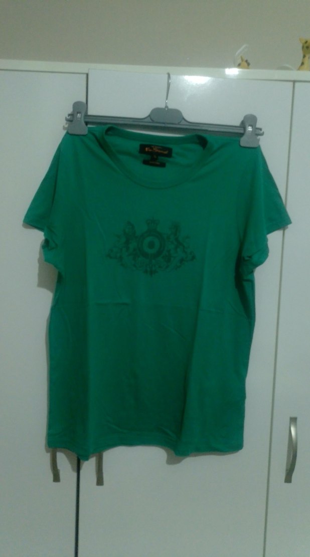 Pamuklu Yeşil Baskılı  Tişörtü - Görsel 4