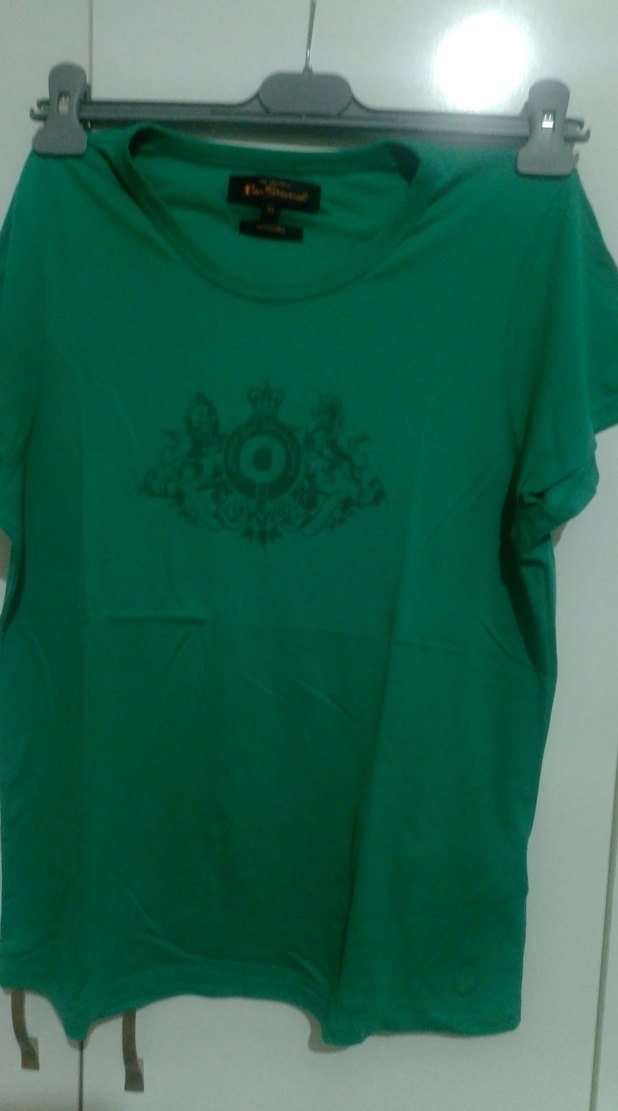 Pamuklu Yeşil Baskılı  Tişörtü - Görsel 5