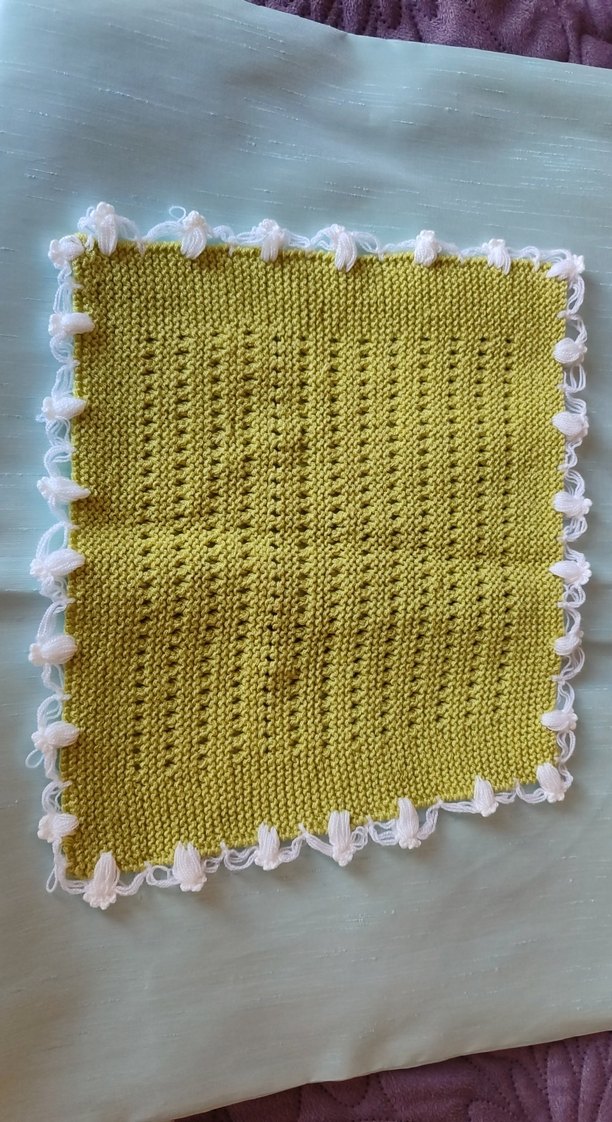 Sarı Örgü Bebek Battaniyesi - Görsel 3