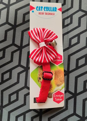 Kırmızı Çizgili Kedi Tasması - Görsel 2