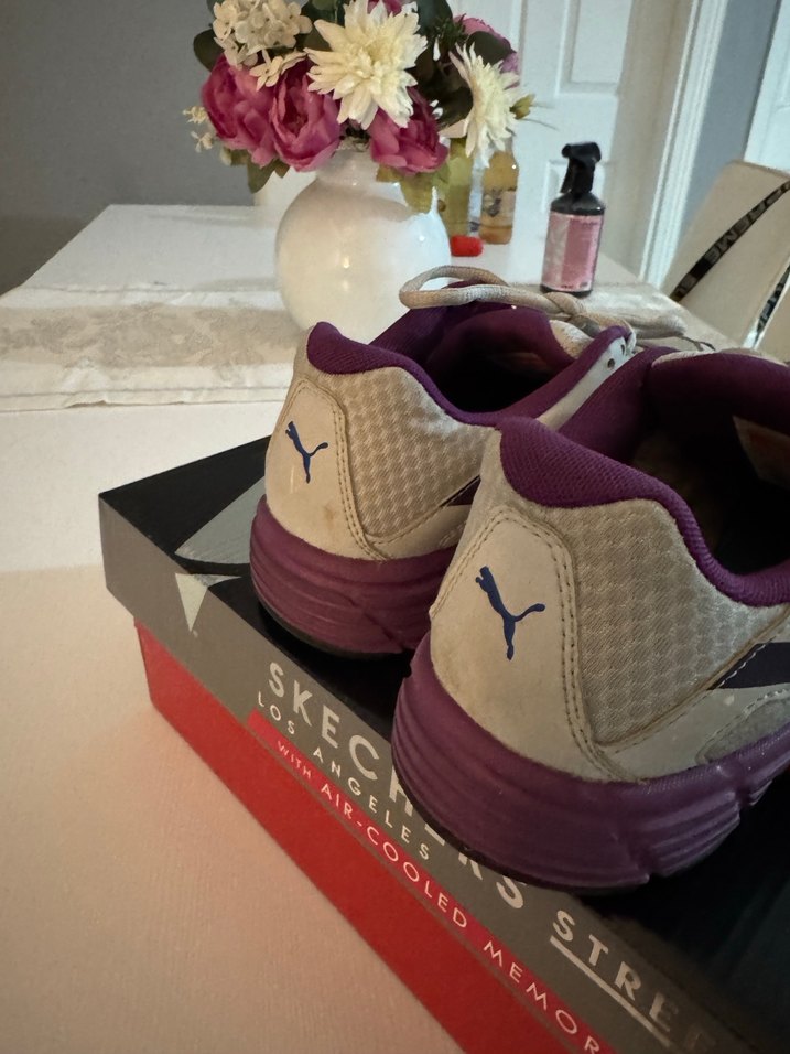 Orjinal new balance Mor Detaylı Gri Spor Ayakkabı - Görsel 3