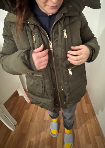 KadınFermuarlı Kış Mont - Görsel 4