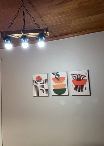 Soyut Çok Renkli Duvar Tablosu Seti - Görsel 3