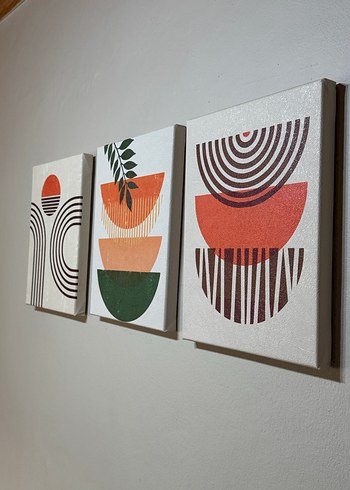 Soyut Çok Renkli Duvar Tablosu Seti - Görsel 2