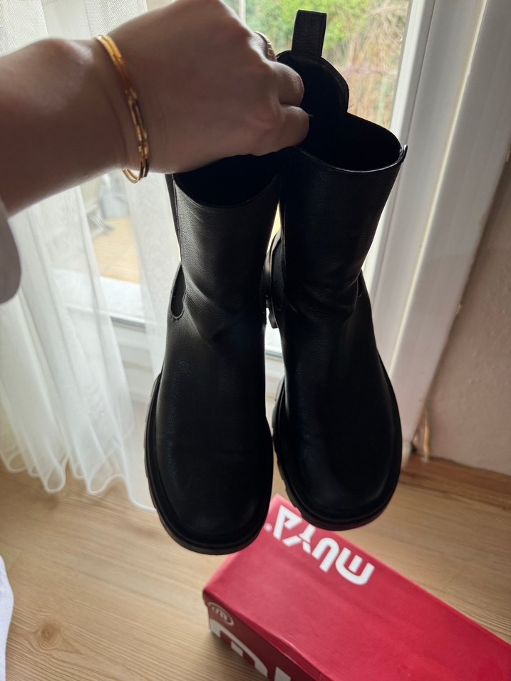 Siyah  Platform Topuklu Kadın Bot - Görsel 3