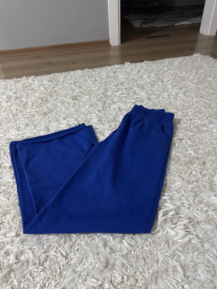 Mavi Salaş Rahat Kadın Pantolon eşofman - Görsel 2