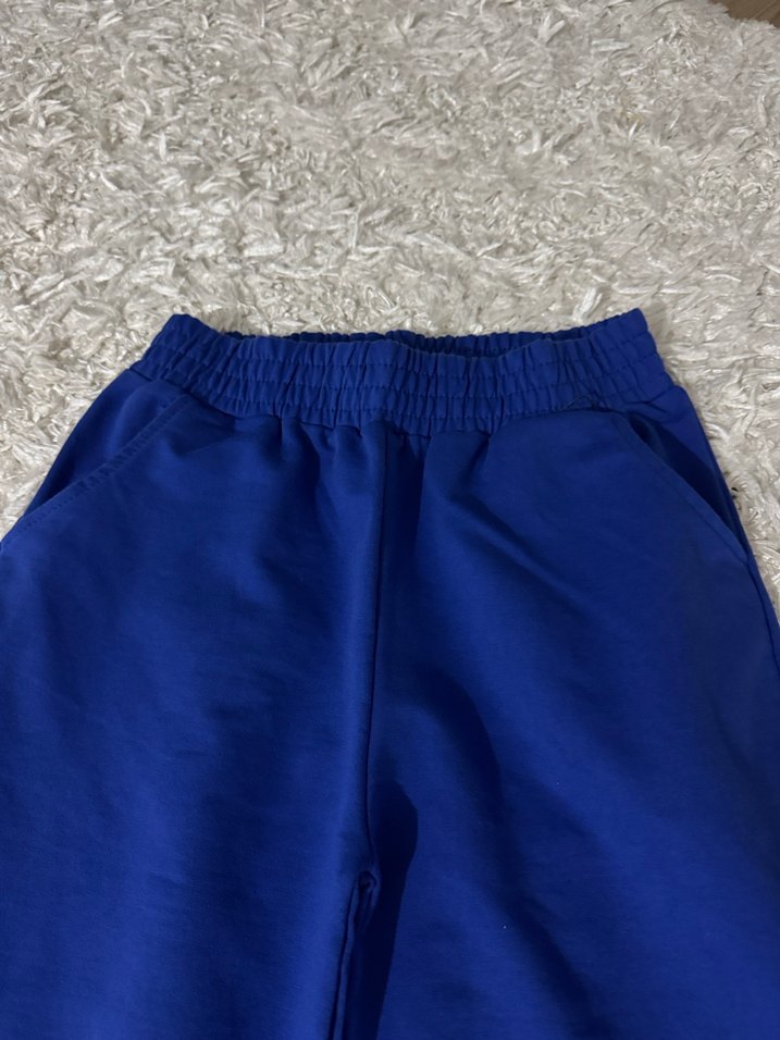 Mavi Salaş Rahat Kadın Pantolon eşofman - Görsel 3