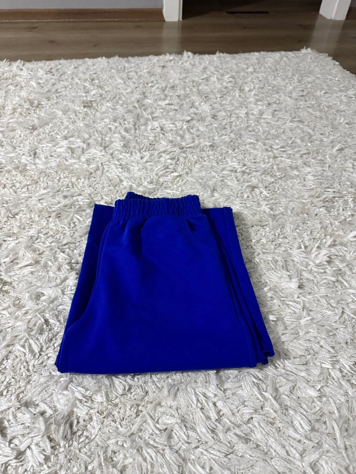 Mavi Salaş Rahat Kadın Pantolon eşofman - Görsel 5