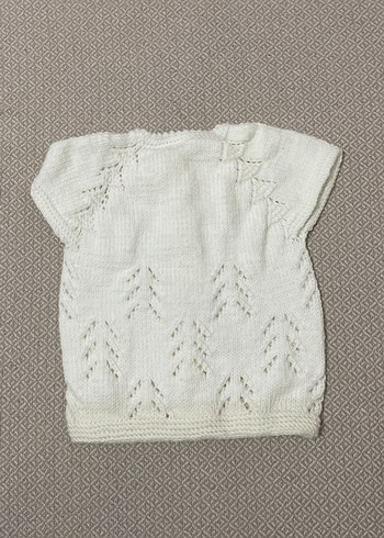 Kız erkek Çocuk Vintage Örgü Kısa Kollu Hırka - Görsel 2