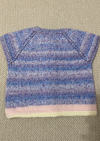 Kız Çocuk Pastel Renkli Kısa Kollu Triko Hırka - Görsel 2