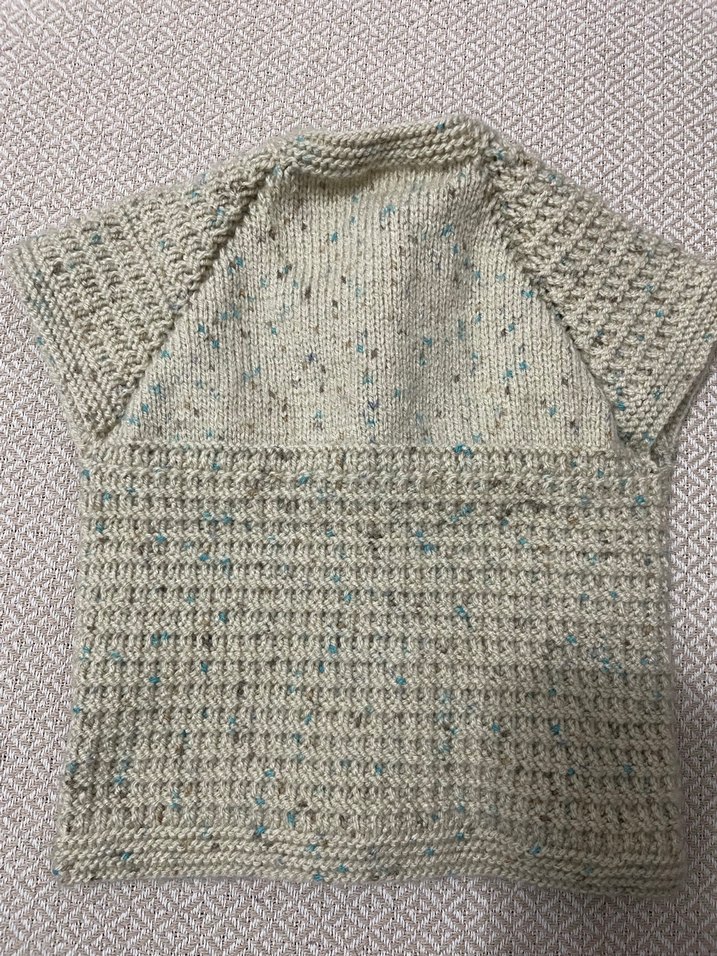 Erkek Kız Çocuk açık kahve Örgü Kolsuz Hırka - Görsel 2