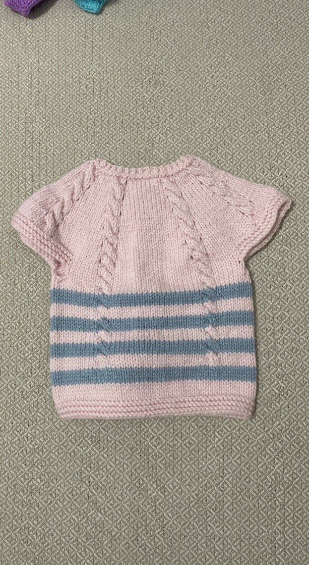 Pembe turkuaz kız çocuk yelek - Görsel 2