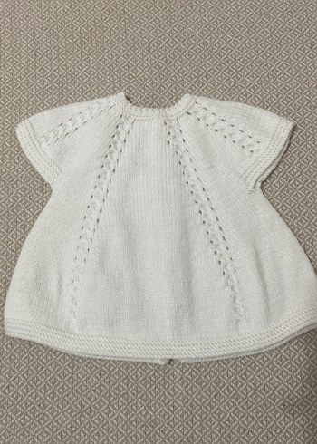 Kız Çocuk Bohem Örgü Kısa Kollu Hırka - Görsel 2