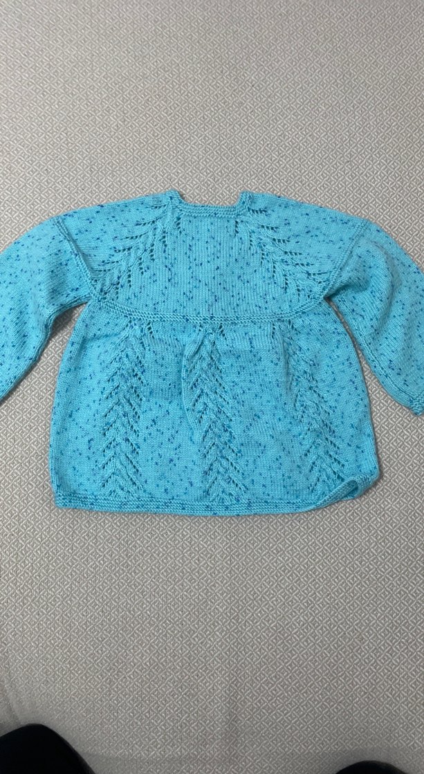 Mavi Bohem Tarz Uzun Kollu Kız Hırkası - Görsel 2