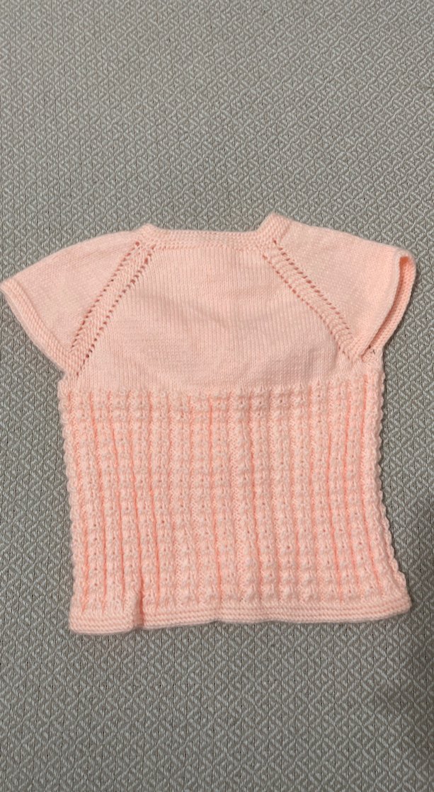 Kız Çocuk Pembe Kısa Kollu Triko Hırka - Görsel 2