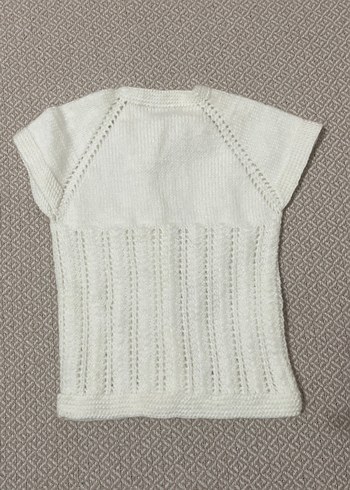 Kız Çocuk Kısa Kollu Örgü Hırka - Görsel 2