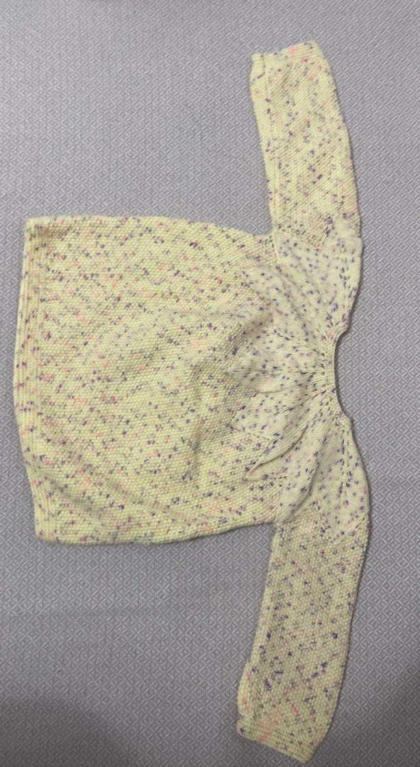 Düğmeli Çok Renkli Kız Triko Hırka - Görsel 2