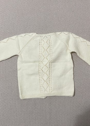 Kız Çocuk Beyaz Triko Hırka - Görsel 2