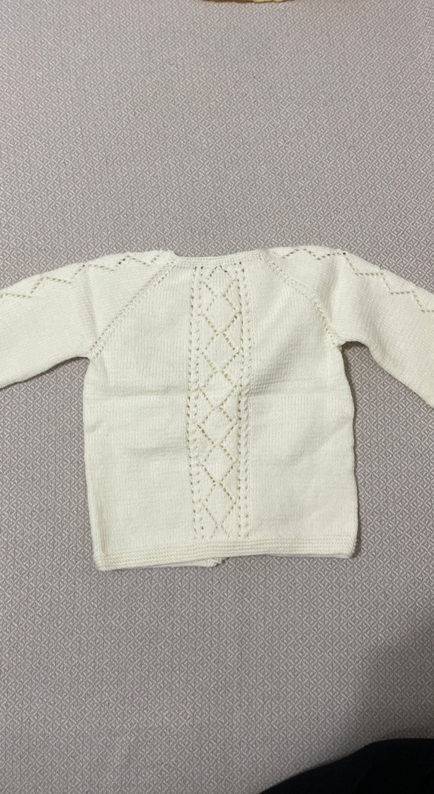 Kız Çocuk Beyaz Triko Hırka - Görsel 2