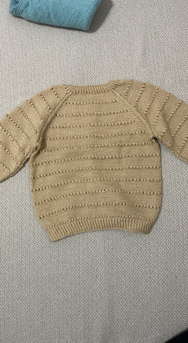 Bej Örgü Kız,erkek Çocuk Hırka - Görsel 2