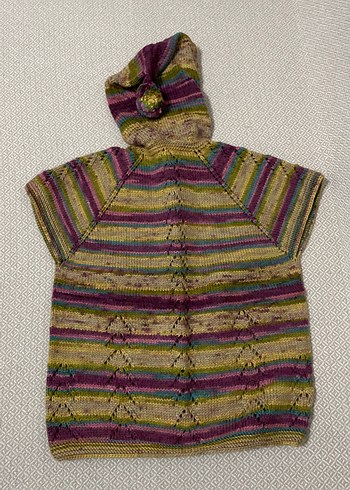 Kapşonlu kısa kollu kız yelek - Görsel 2