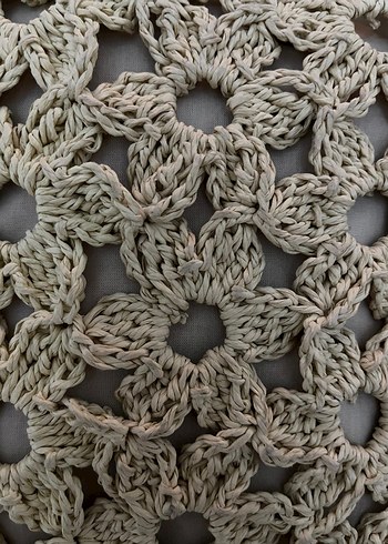 Bej Bohem Dantel Örgü Kadın Çanta - Görsel 3