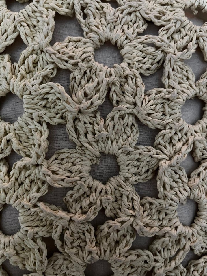 Bej Bohem Dantel Örgü Kadın Çanta - Görsel 3