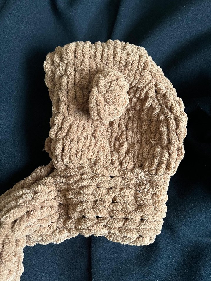 Kahverengi Örgü Çocuk Bere ve Atkı Seti - Görsel 2