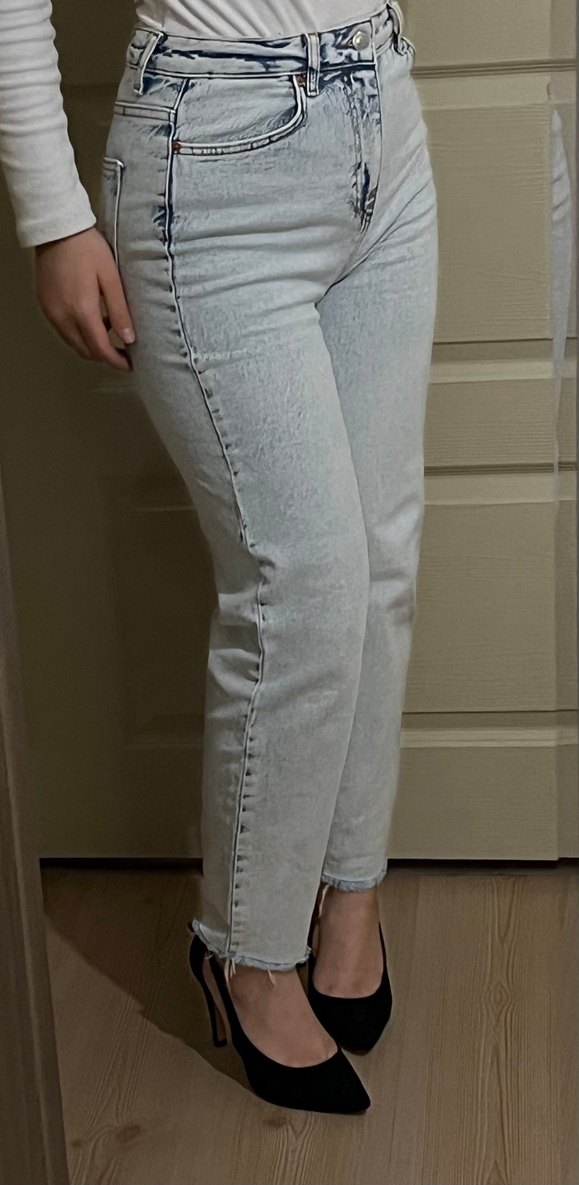 Düğmeli Kot Pantolon - Görsel 2