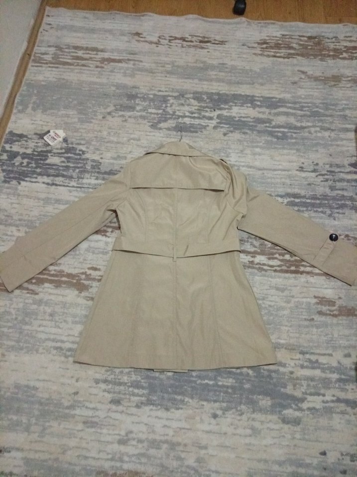 Bej Düğmeli Midi Trençkot - Görsel 2