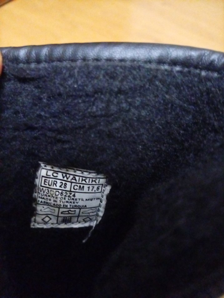 Siyah Deri Tokalı kız Çocuk Biker Bot - Görsel 3