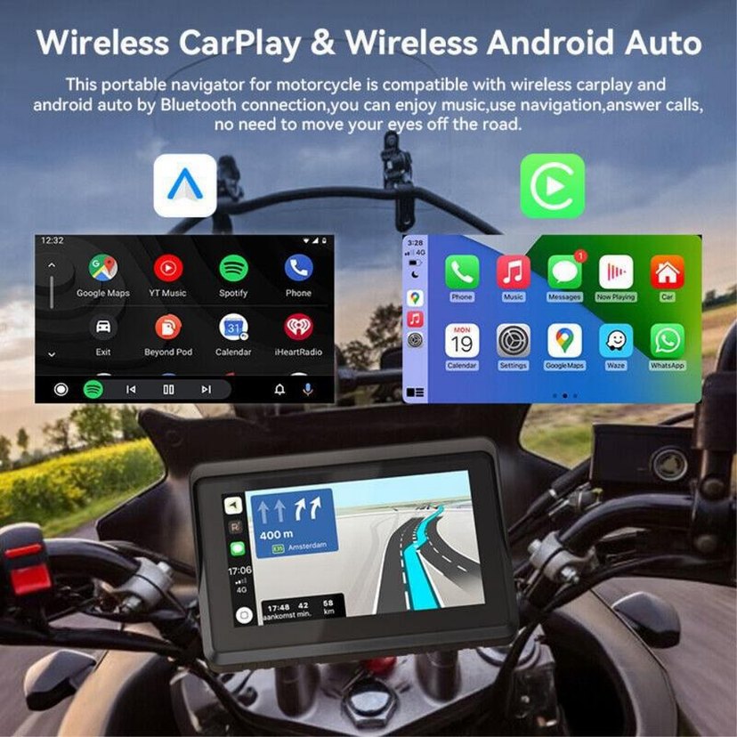 Motorcycle Phone Holder with Touchscreen and Bluetooth - Görsel 2
