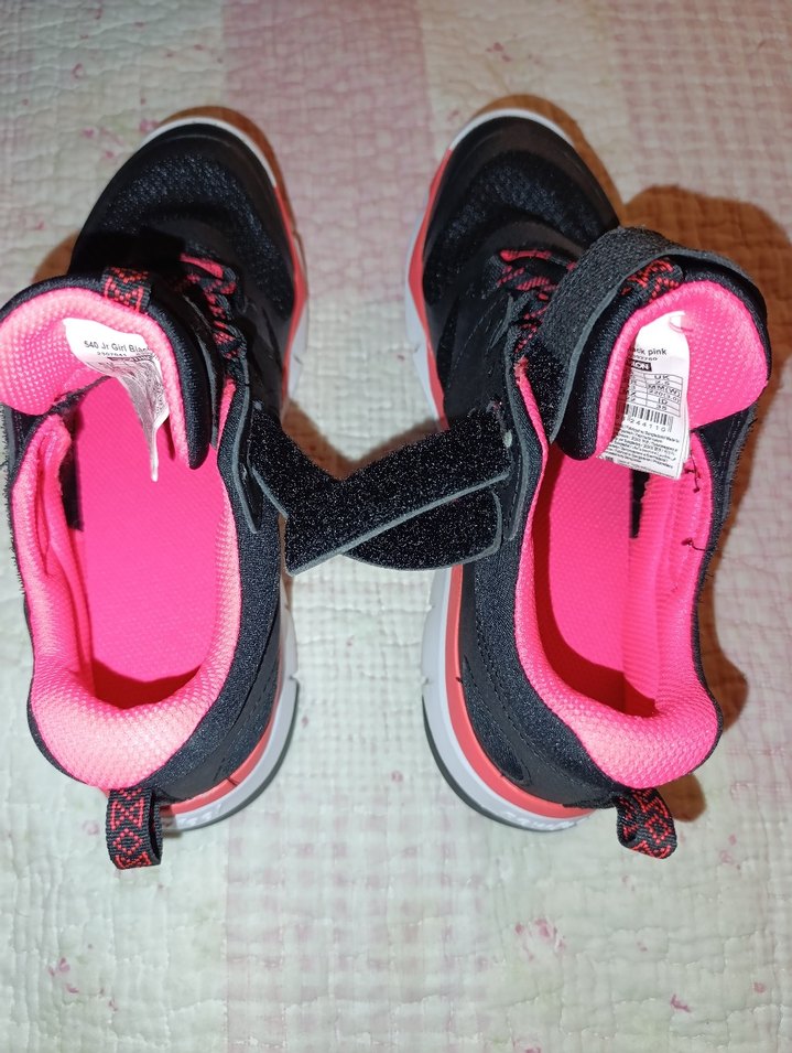 Dechatlon Newfeel Kız Çocuk Siyah-Pembe Spor Ayakkabı 35 Numara - Görsel 5