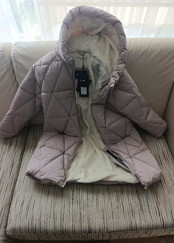 Lila Midi Kadın Kışlık Mont - Görsel 8