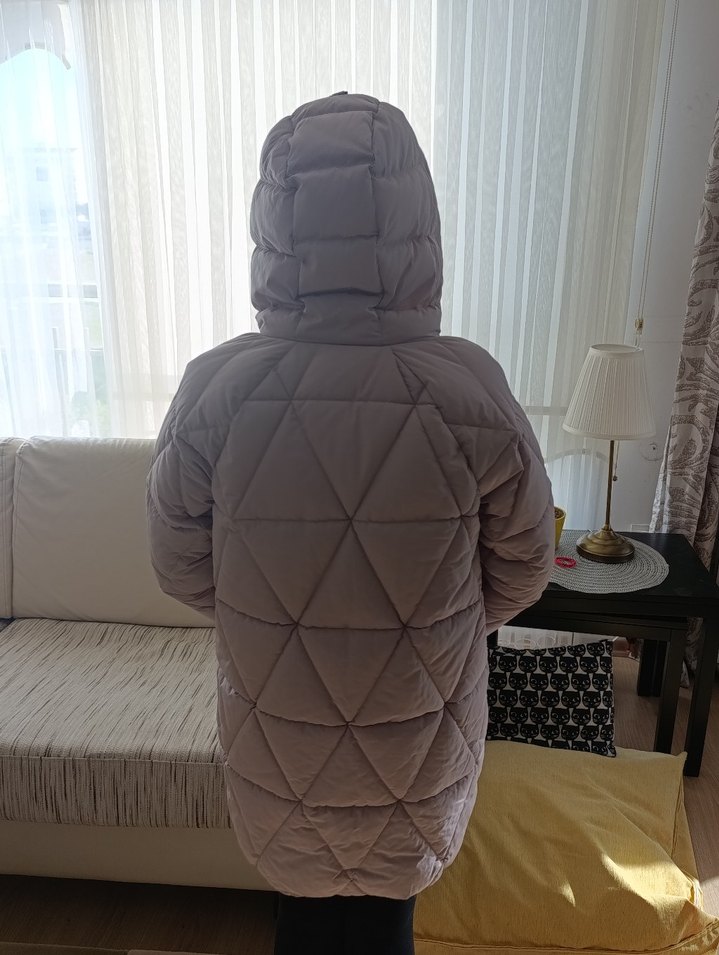 Lila Midi Kadın Kışlık Mont - Görsel 4