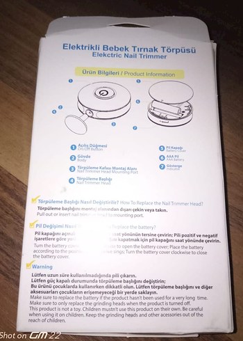 HODAF Yenidoğan Dönerli Pilli Tırnak Kesme Makinesi - Görsel 4