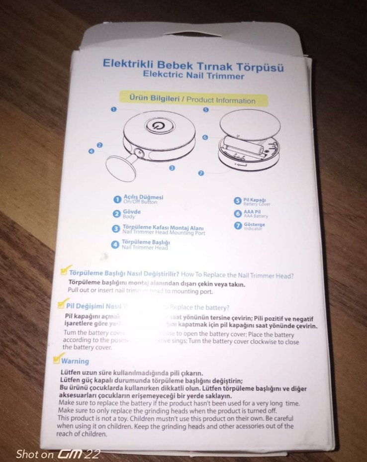 HODAF Yenidoğan Dönerli Pilli Tırnak Kesme Makinesi - Görsel 4