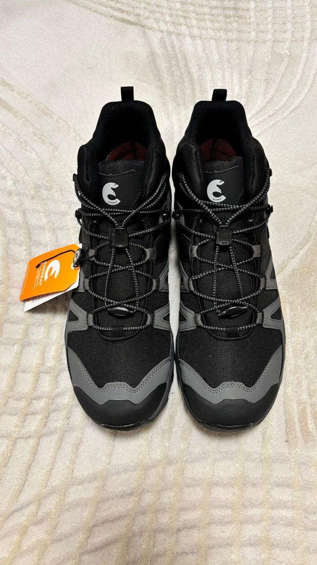 Gri Biker Tarzı Erkek Outdoor Ayakkabı Combat - Görsel 4