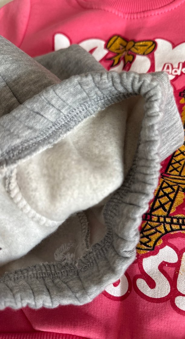 6 yaş- Pembe Uzun Kollu Örme Kız Bebek Takımı - Görsel 5