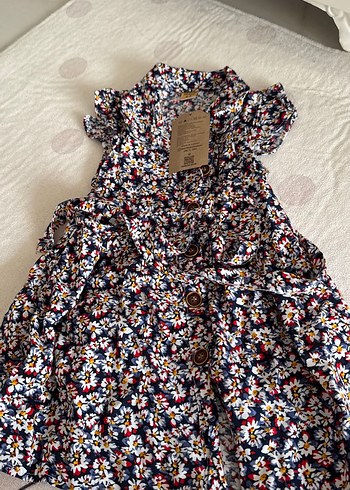 Yeni - Kız Çocuk Renkli Fırfırlı Bohem Elbise - Görsel 4