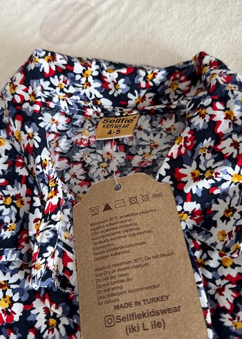 Yeni - Kız Çocuk Renkli Fırfırlı Bohem Elbise - Görsel 3