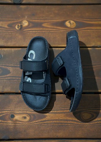 Erkek Siyah cırtlı dolgun taban erkek terliği - Görsel 3