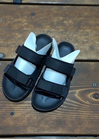 Erkek Siyah cırtlı dolgun taban erkek terliği - Görsel 4